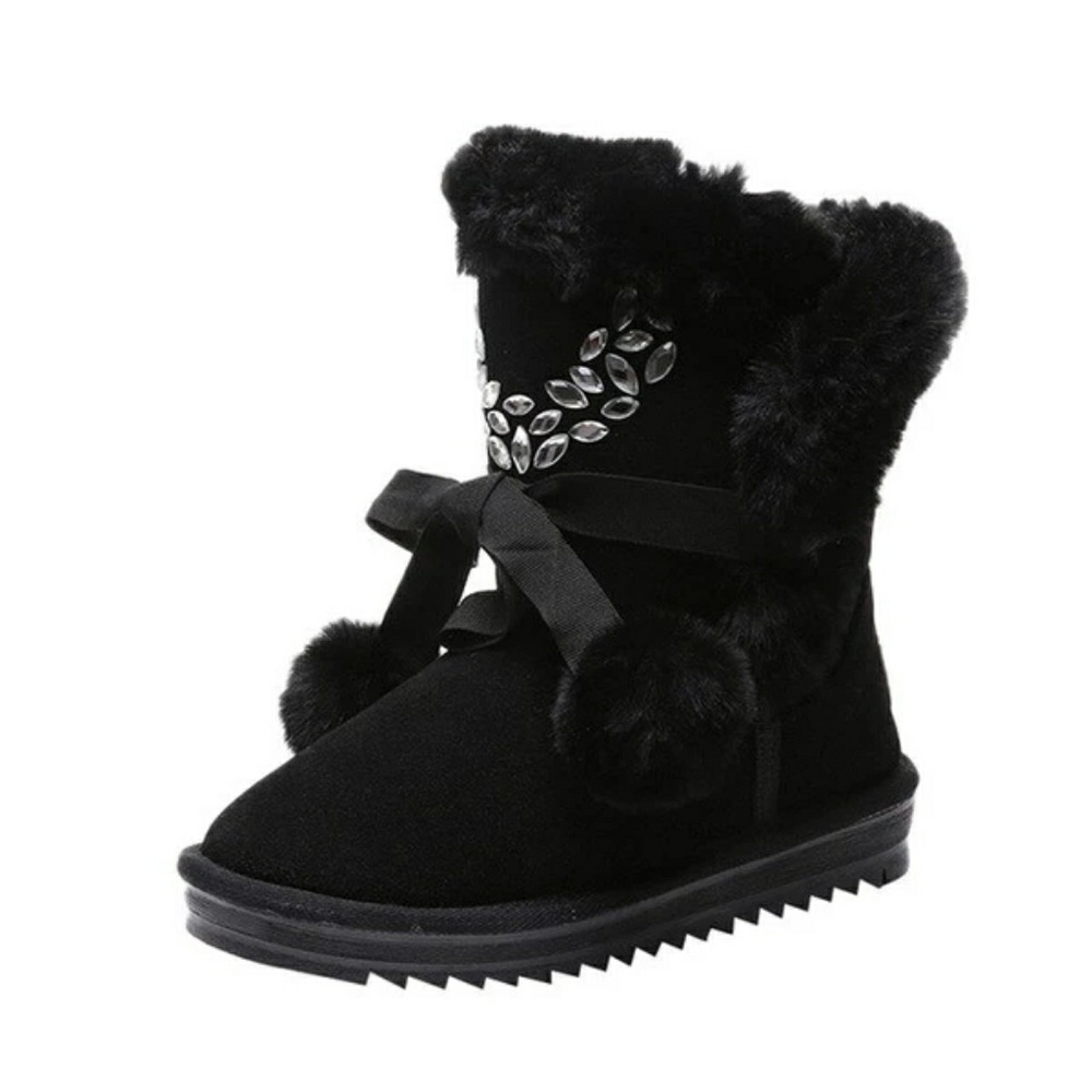 High Quality Woman's Boots Cute Round Toe Elastic